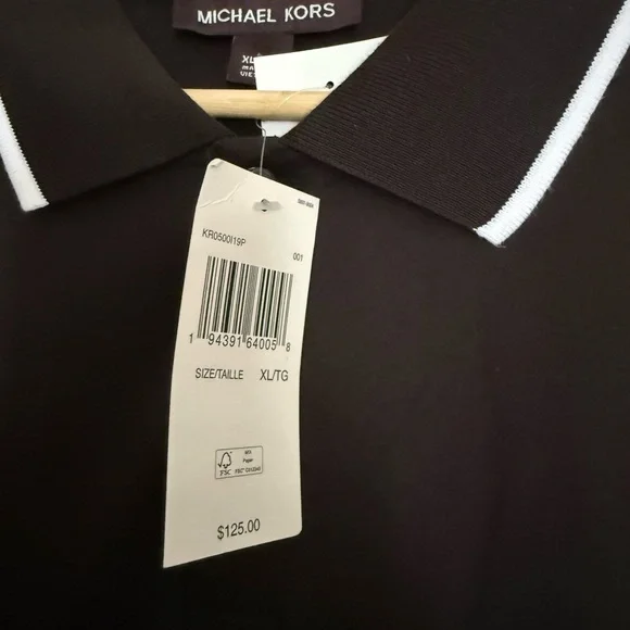 Michael Kors Black Polo with White Accents - Picture 2 of 3
